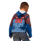 Personalized Newcastle Knights Kid Hoodie Polynesian Tribal Pattern Style