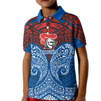 Personalized Newcastle Knights Kid Polo Shirt Polynesian Tribal Pattern Style