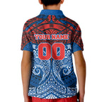 Personalized Newcastle Knights Kid Polo Shirt Polynesian Tribal Pattern Style