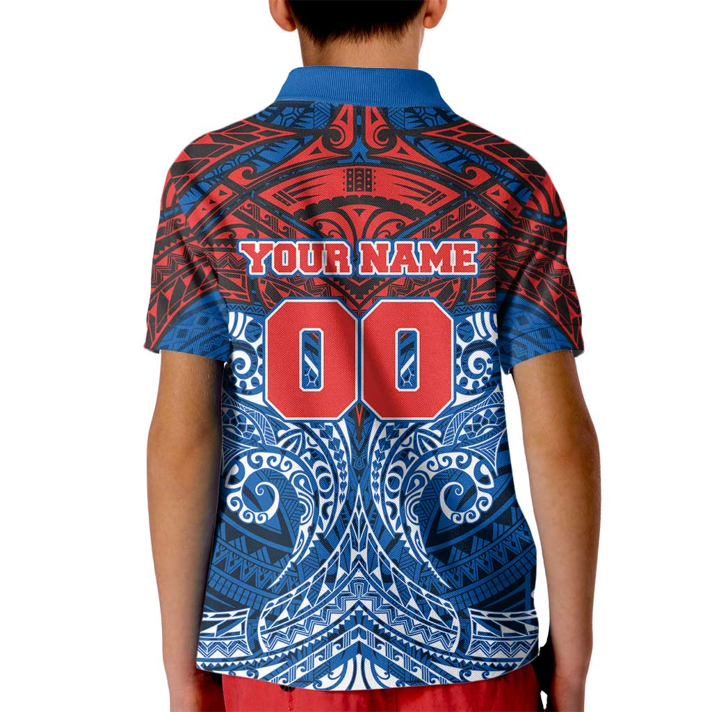 Personalized Newcastle Knights Kid Polo Shirt Polynesian Tribal Pattern Style