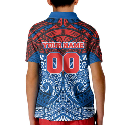 Personalized Newcastle Knights Kid Polo Shirt Polynesian Tribal Pattern Style