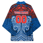 Personalized Newcastle Knights Kimono Polynesian Tribal Pattern Style
