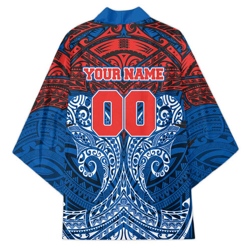 Personalized Newcastle Knights Kimono Polynesian Tribal Pattern Style