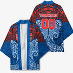 Personalized Newcastle Knights Kimono Polynesian Tribal Pattern Style
