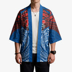 Personalized Newcastle Knights Kimono Polynesian Tribal Pattern Style