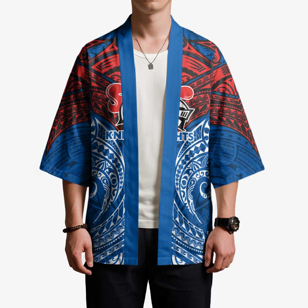 Personalized Newcastle Knights Kimono Polynesian Tribal Pattern Style