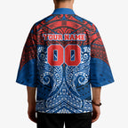 Personalized Newcastle Knights Kimono Polynesian Tribal Pattern Style