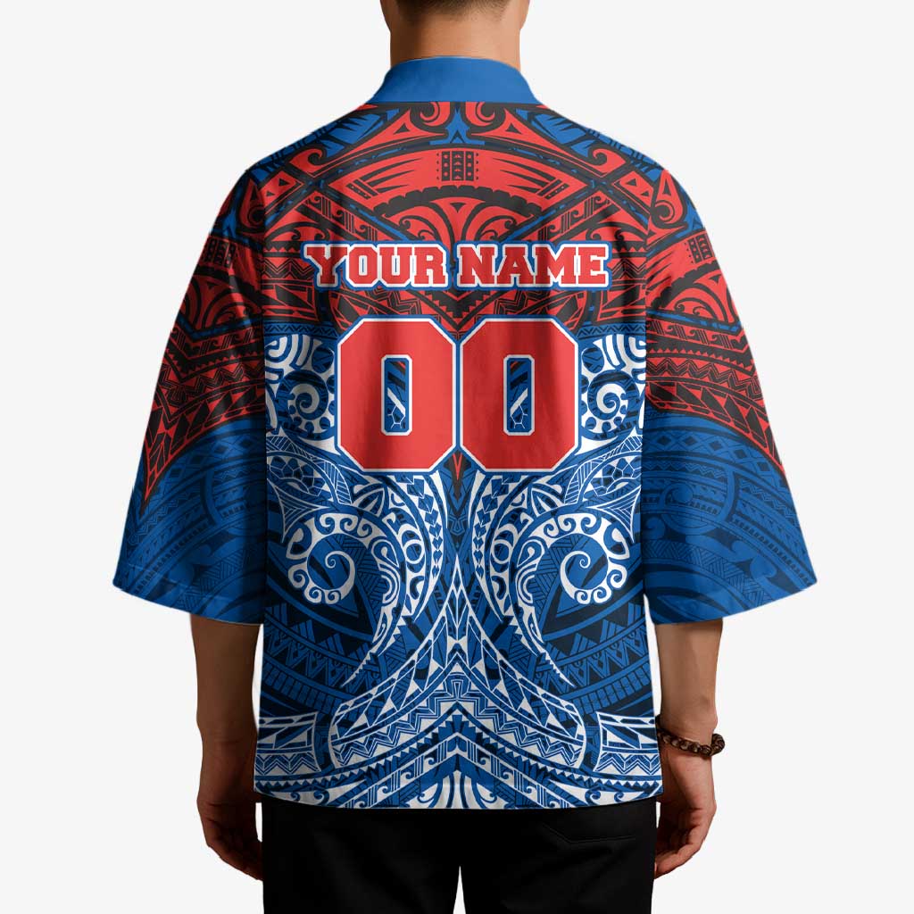 Personalized Newcastle Knights Kimono Polynesian Tribal Pattern Style