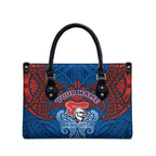 Personalized Newcastle Knights Leather Bag Polynesian Tribal Pattern Style