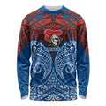 Personalized Newcastle Knights Long Sleeve Shirt Polynesian Tribal Pattern Style
