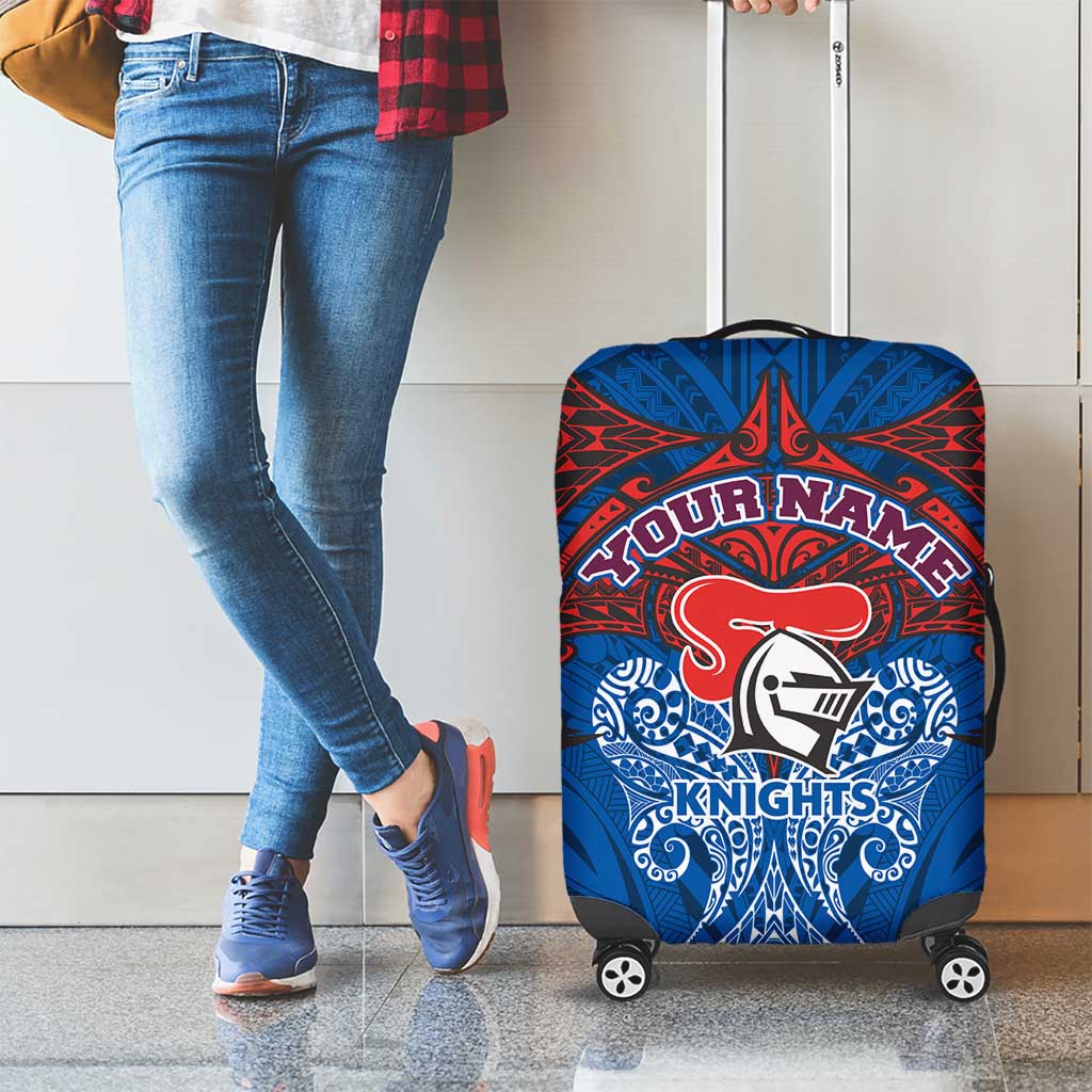 Personalized Newcastle Knights Luggage Cover Polynesian Tribal Pattern Style