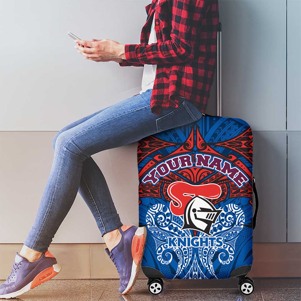 Personalized Newcastle Knights Luggage Cover Polynesian Tribal Pattern Style