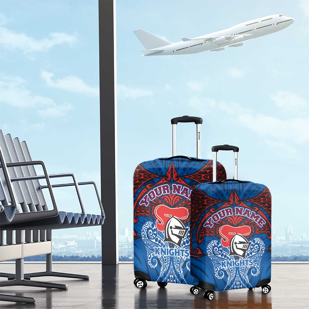 Personalized Newcastle Knights Luggage Cover Polynesian Tribal Pattern Style