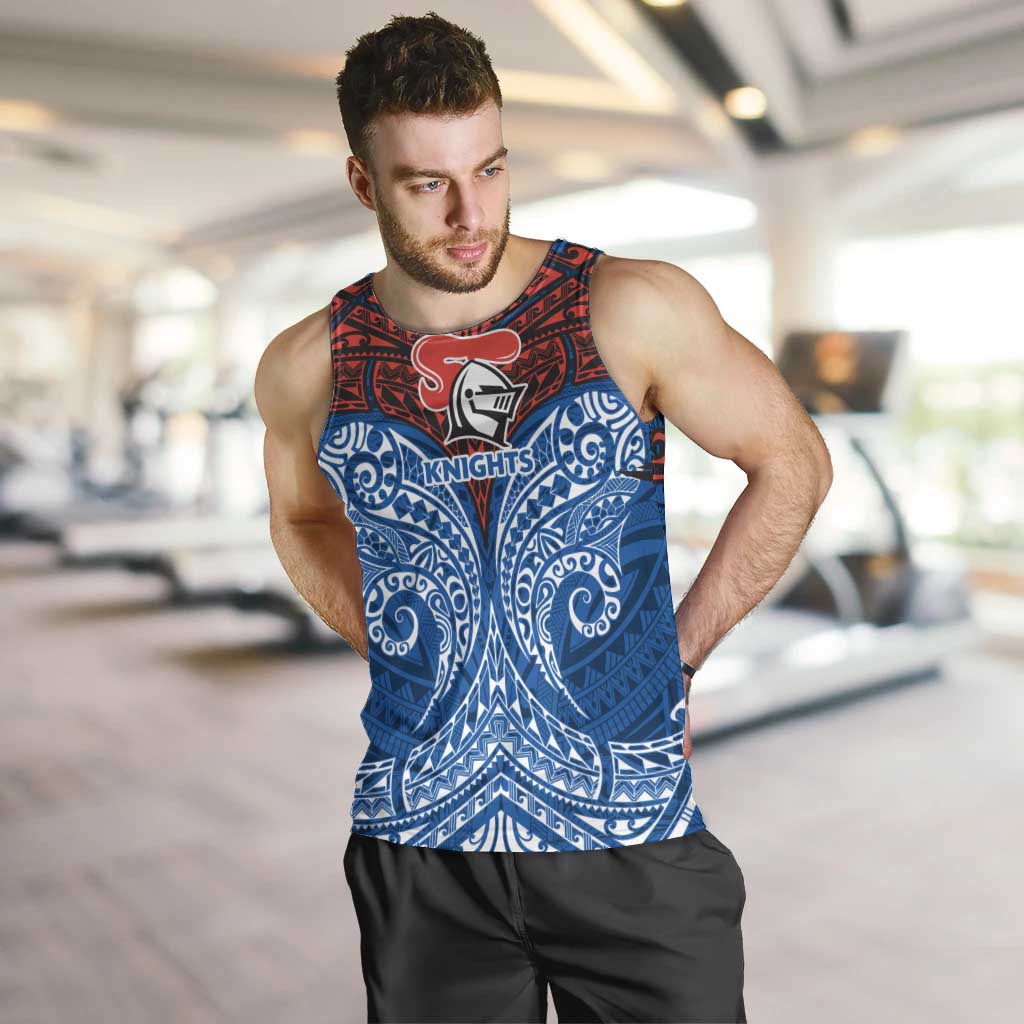 Personalized Newcastle Knights Men Tank Top Polynesian Tribal Pattern Style