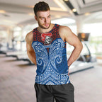Personalized Newcastle Knights Men Tank Top Polynesian Tribal Pattern Style