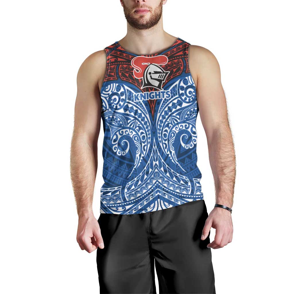 Personalized Newcastle Knights Men Tank Top Polynesian Tribal Pattern Style
