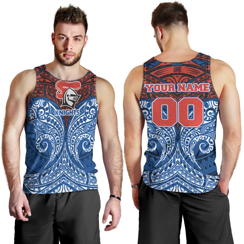 Personalized Newcastle Knights Men Tank Top Polynesian Tribal Pattern Style