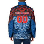 Personalized Newcastle Knights Padded Jacket Polynesian Tribal Pattern Style