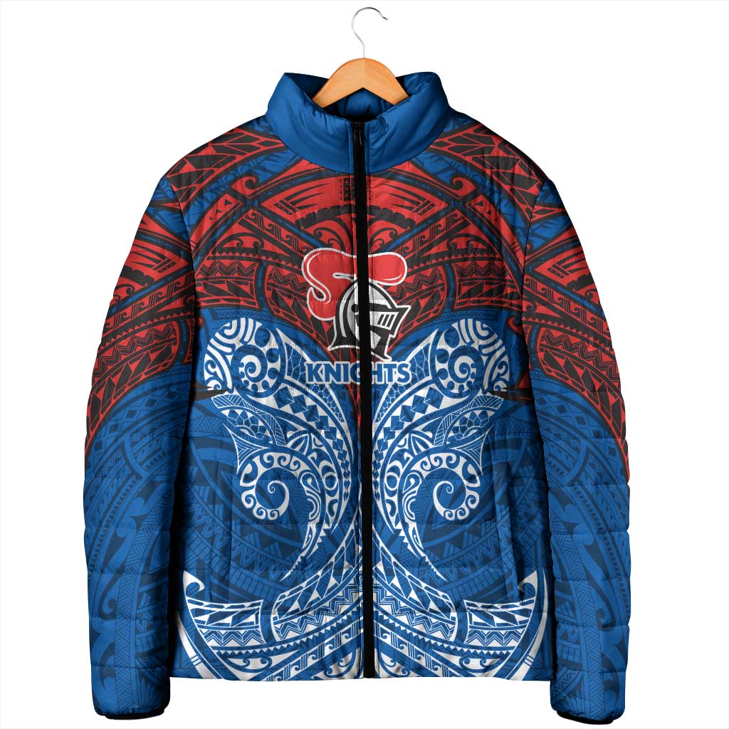 Personalized Newcastle Knights Padded Jacket Polynesian Tribal Pattern Style