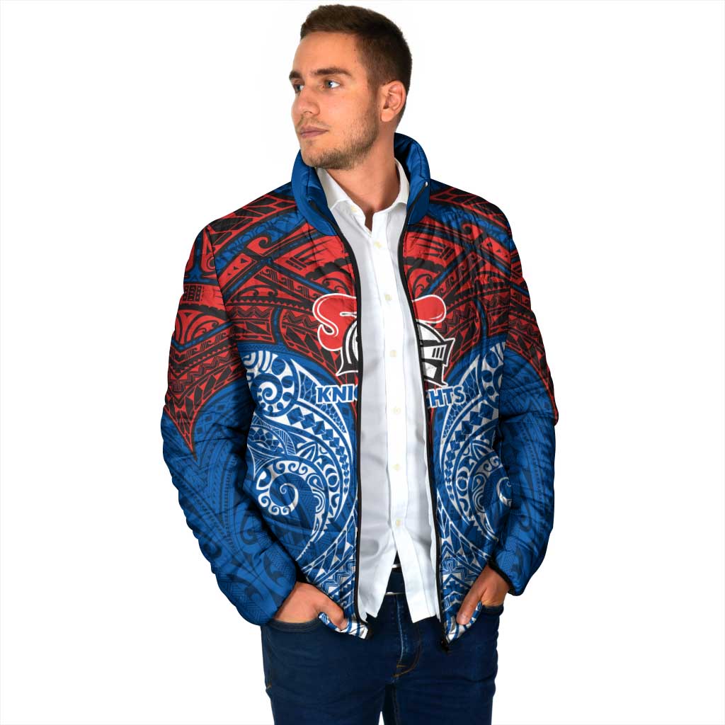 Personalized Newcastle Knights Padded Jacket Polynesian Tribal Pattern Style