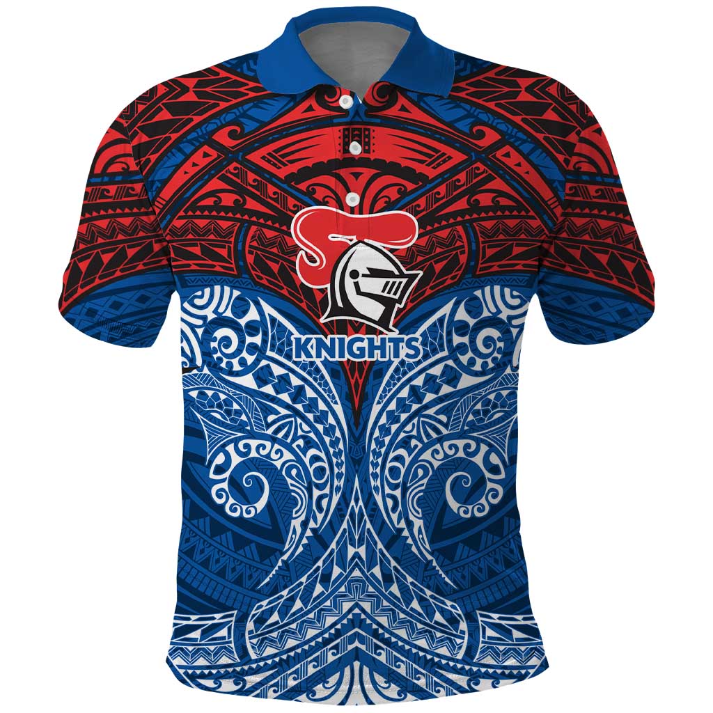 Personalized Newcastle Knights Polo Shirt Polynesian Tribal Pattern Style