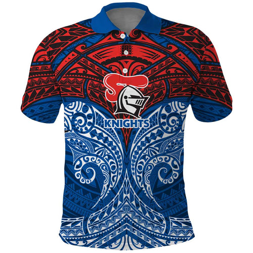 Personalized Newcastle Knights Polo Shirt Polynesian Tribal Pattern Style