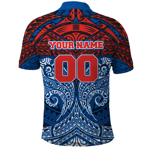 Personalized Newcastle Knights Polo Shirt Polynesian Tribal Pattern Style
