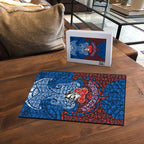 Personalized Newcastle Knights Puzzle Polynesian Tribal Pattern Style