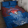Personalized Newcastle Knights Quilt Bed Set Polynesian Tribal Pattern Style