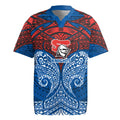 Personalized Newcastle Knights Rugby Jersey Polynesian Tribal Pattern Style