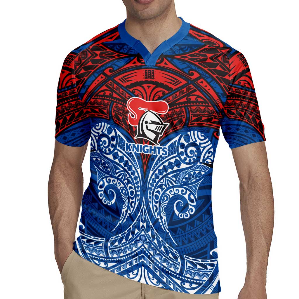 Personalized Newcastle Knights Rugby Jersey Polynesian Tribal Pattern Style