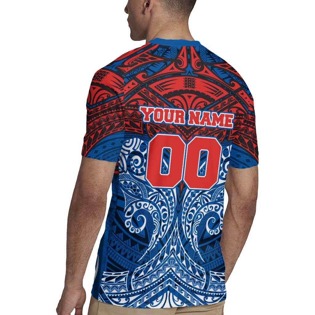 Personalized Newcastle Knights Rugby Jersey Polynesian Tribal Pattern Style