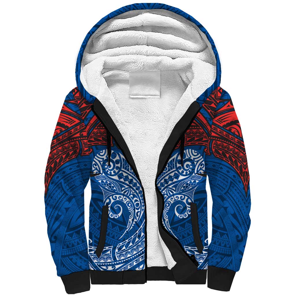 Personalized Newcastle Knights Sherpa Hoodie Polynesian Tribal Pattern Style