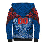 Personalized Newcastle Knights Sherpa Hoodie Polynesian Tribal Pattern Style
