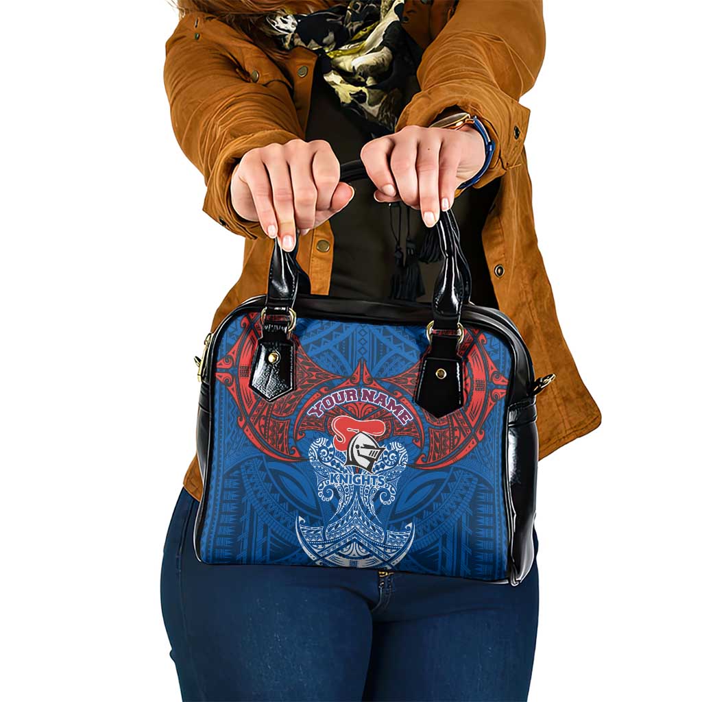 Personalized Newcastle Knights Shoulder Handbag Polynesian Tribal Pattern Style
