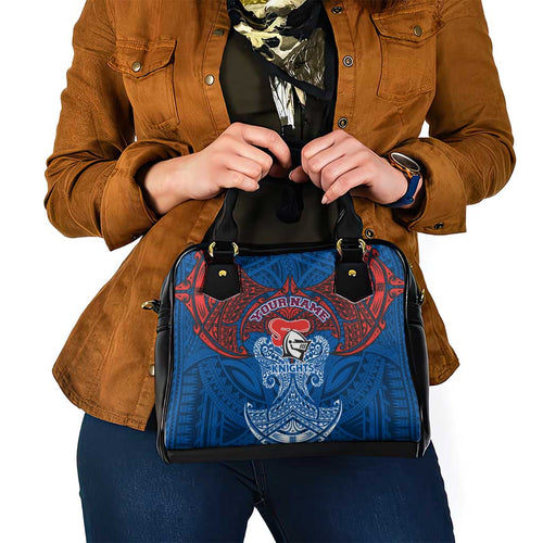 Personalized Newcastle Knights Shoulder Handbag Polynesian Tribal Pattern Style