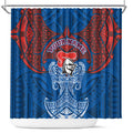 Personalized Newcastle Knights Shower Curtain Polynesian Tribal Pattern Style