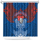 Personalized Newcastle Knights Shower Curtain Polynesian Tribal Pattern Style