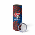 Personalized Newcastle Knights Skinny Tumbler Polynesian Tribal Pattern Style