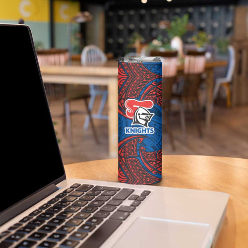 Personalized Newcastle Knights Skinny Tumbler Polynesian Tribal Pattern Style