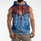 Personalized Newcastle Knights Sleeveless Hoodie Polynesian Tribal Pattern Style