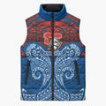 Personalized Newcastle Knights Sleeveless Puffer Jacket Polynesian Tribal Pattern Style