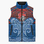 Personalized Newcastle Knights Sleeveless Puffer Jacket Polynesian Tribal Pattern Style