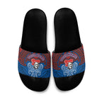 Personalized Newcastle Knights Slide Sandals Polynesian Tribal Pattern Style