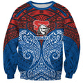 Personalized Newcastle Knights Sweatshirt Polynesian Tribal Pattern Style