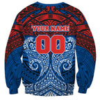 Personalized Newcastle Knights Sweatshirt Polynesian Tribal Pattern Style