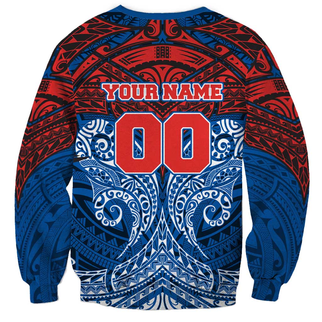 Personalized Newcastle Knights Sweatshirt Polynesian Tribal Pattern Style