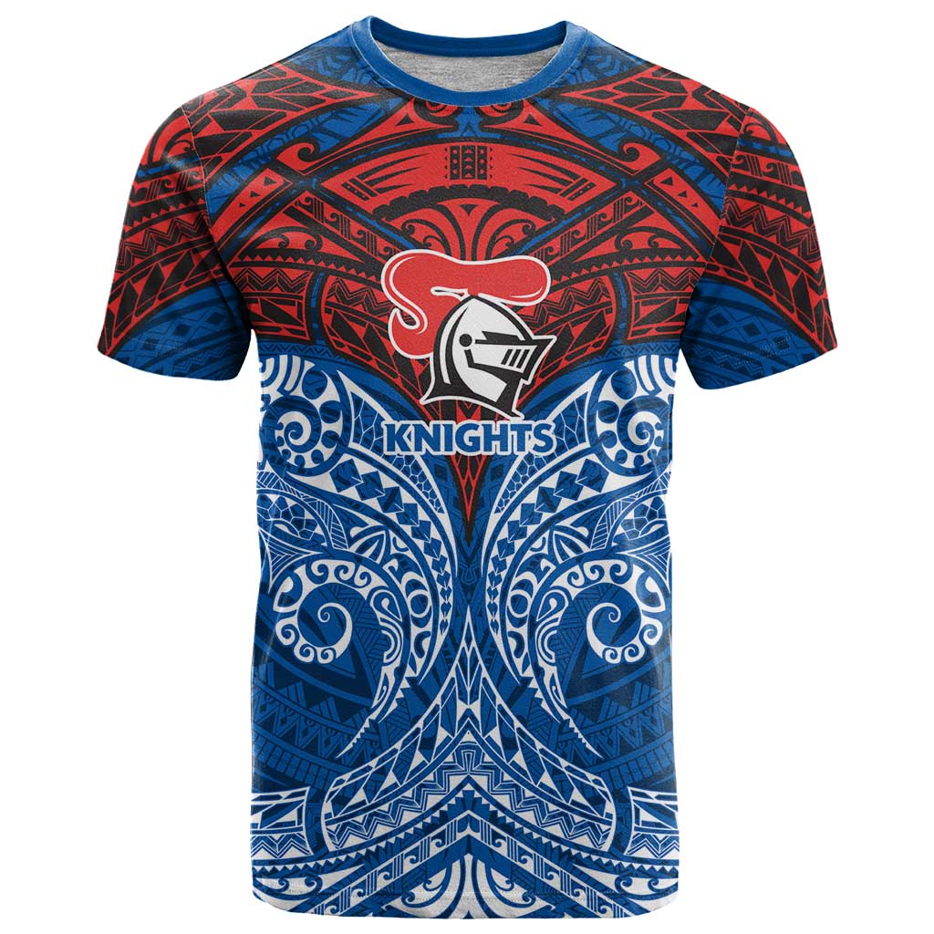 Personalized Newcastle Knights T Shirt Polynesian Tribal Pattern Style