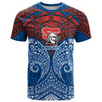 Personalized Newcastle Knights T Shirt Polynesian Tribal Pattern Style