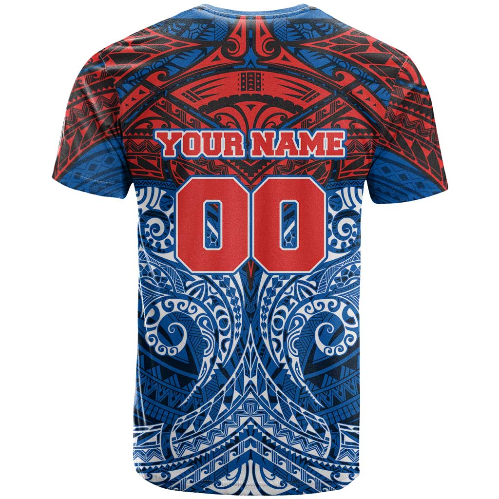 Personalized Newcastle Knights T Shirt Polynesian Tribal Pattern Style